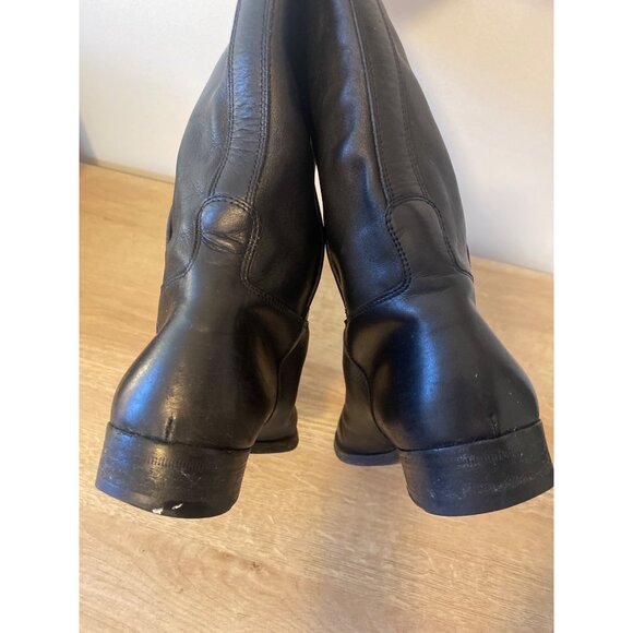 Gucci Women's Black & Brown Leather Riding Boots Size 7.5B - Picture 5 of 9
